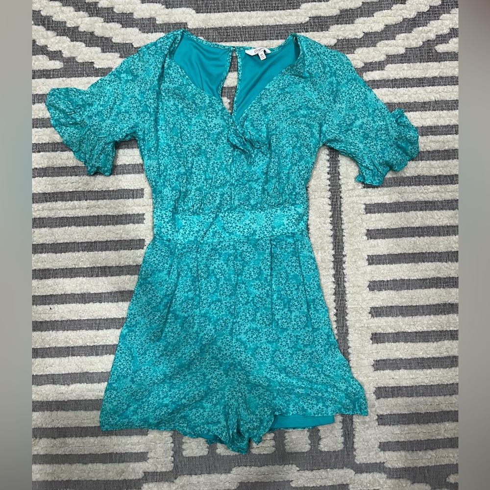 Candies floral blue romper‎